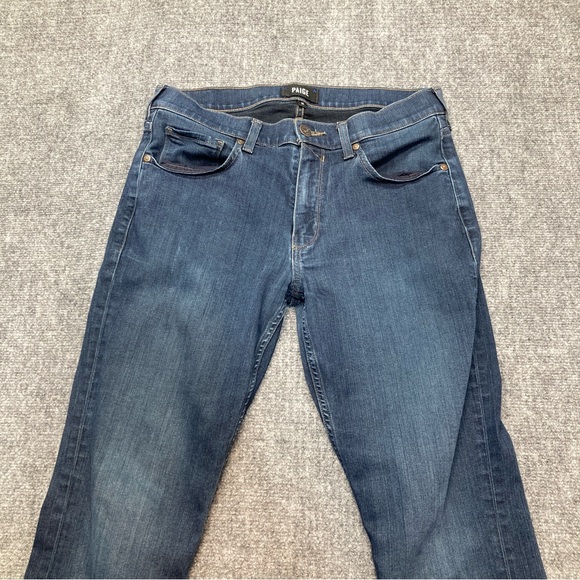 Paige Jeans Men's 31x29 Blue Federal Cellar Slim Straight Denim Stretch - Picture 11 of 14